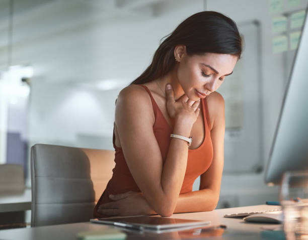 I just need to calm down and start over Cropped shot of a businesswoman sitting at her desk heartburn photos stock pictures, royalty-free photos & images