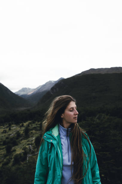 istock Woman exploring Ushuaia nature 1148186059