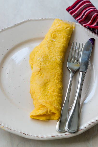 istock French Omelette served with Plate for Breakfast. 1148188562