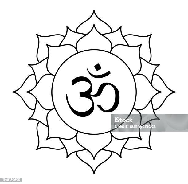 Lotus Blossom Flower Vector Om Singing Meditation Worlds Clay Stock Illustration - Download Image Now