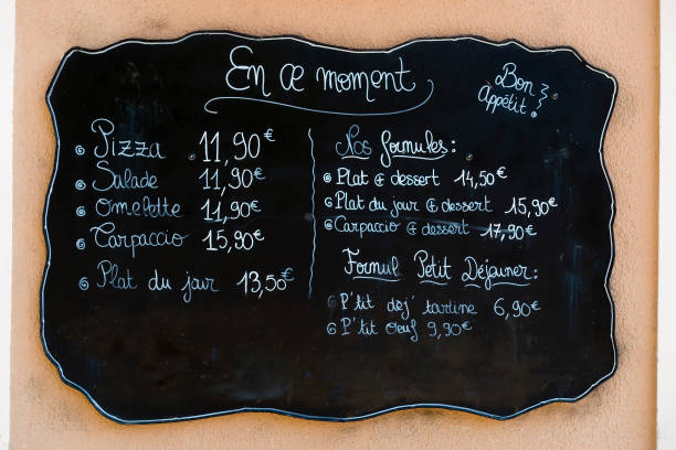istock handwritten menu in French language 1148191203