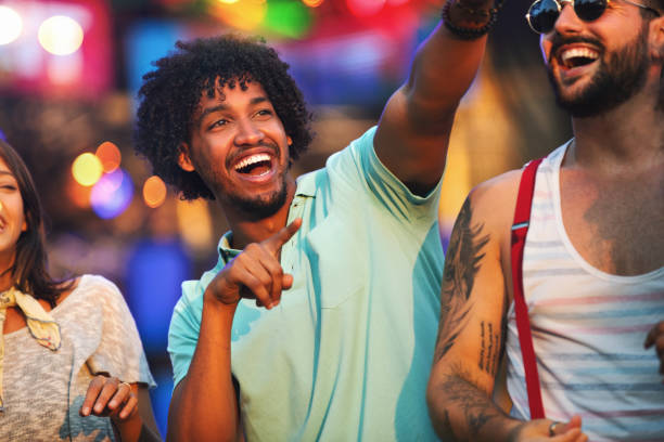 istock Group of friends having fun at a concert. 1148194114