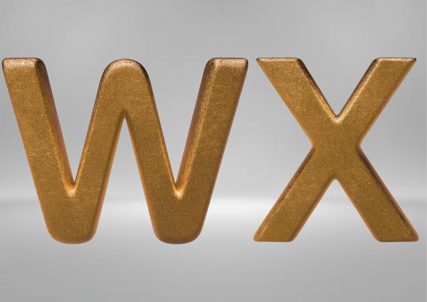 3D Rendering of Gold Alphabet (Letters and Numbers)