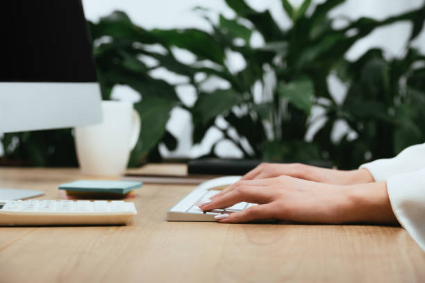 istock cropped view of adult woman typing on computer keyboard 1148200033