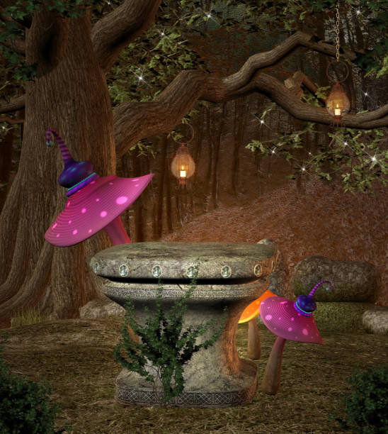 istock Old pedestal in the middle of the forest 1148200548