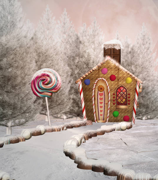 istock Colorful gingerbread house in winter 1148201391