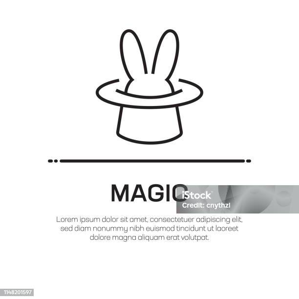 Magic Vector Line Icon Simple Thin Line Icon Premium Quality Design Element Stock Illustration - Download Image Now