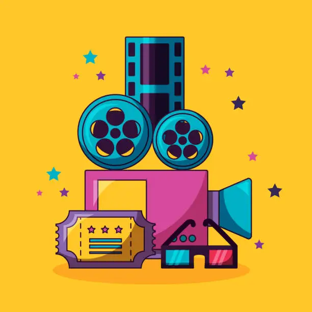 Vector illustration of cinema movie design