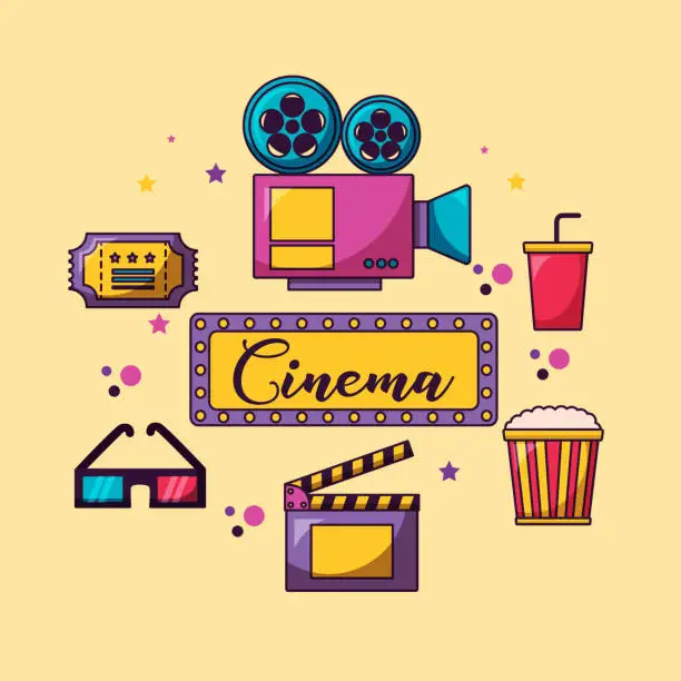 Vector illustration of cinema movie design