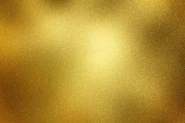 istock Brushed glossy golden metal, abstract texture background 1148207306