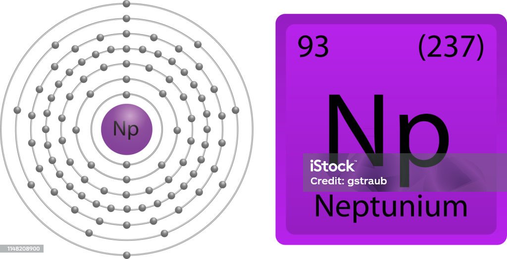 Neptunium Atom Electron Shell Stock Illustration - Download Image Now ...
