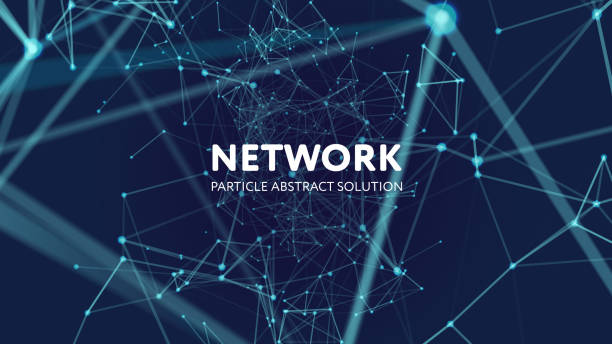 Abstract Network Background Abstract vector illustration of network. File organized  with layers. Global color used. science and technology concept stock illustrations