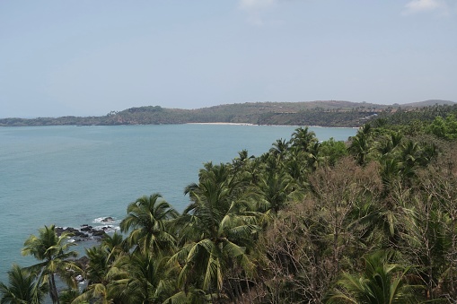 Photo showing the view from atop the Cabo De Rama Fort ruins ramparts.