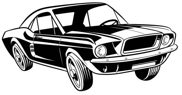 Vector illustration of Collector's car