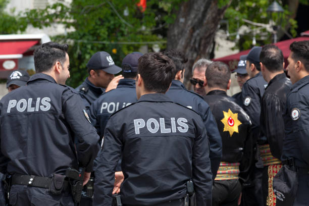 Turkish policemen stock photo
