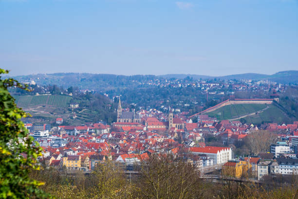 istock Germany, Medieval german city esslingen am neckar from above 1148219412