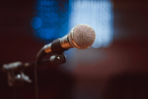 istock microphones in the concert hall 1148221090