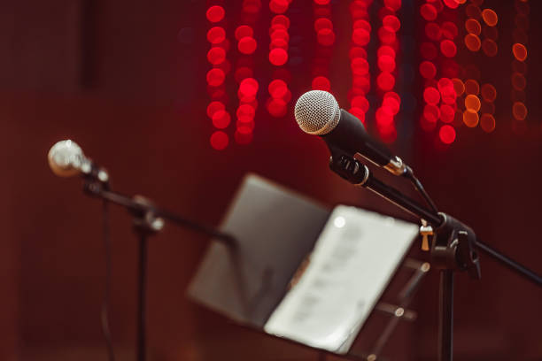 istock microphones in the concert hall 1148221106