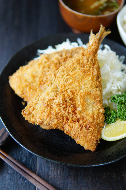 istock Deep-fried horse mackerel. Japanese food. 1148223474