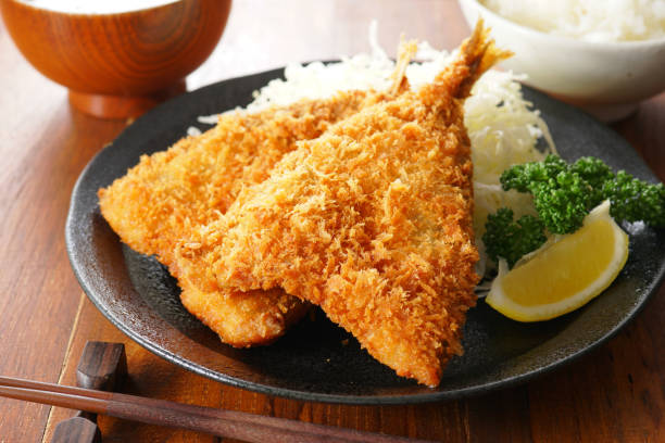 istock Deep-fried horse mackerel. Japanese food. 1148223532