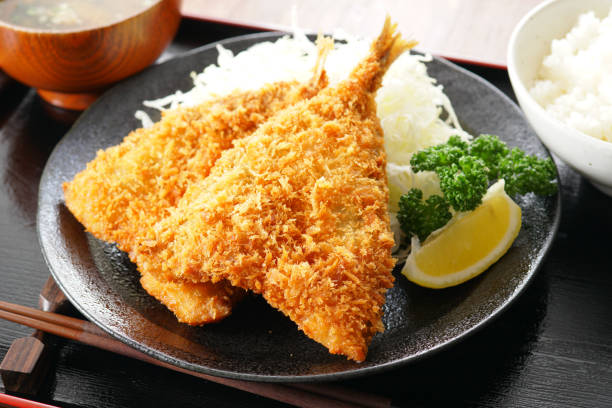 istock Deep-fried horse mackerel. Japanese food. 1148223679