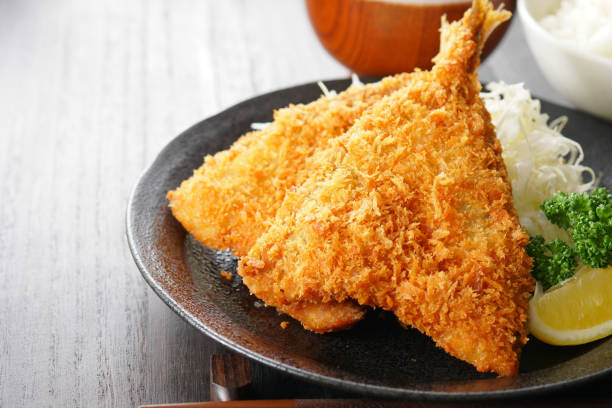 istock Deep-fried horse mackerel. Japanese food. 1148223831