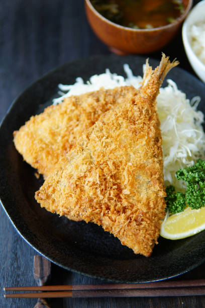 istock Deep-fried horse mackerel. Japanese food. 1148223885