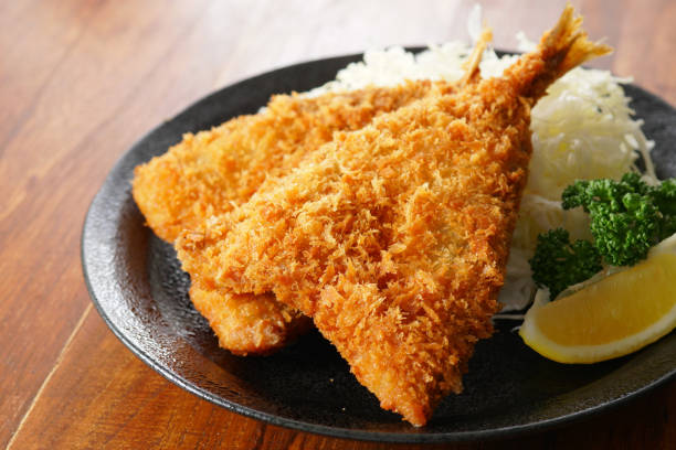 istock Deep-fried horse mackerel. Japanese food. 1148224030
