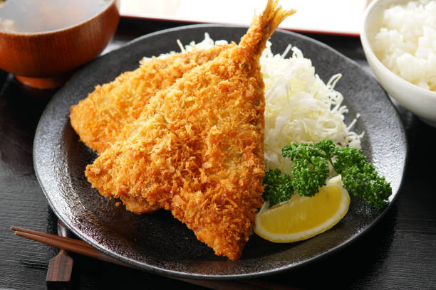 istock Deep-fried horse mackerel. Japanese food. 1148224168