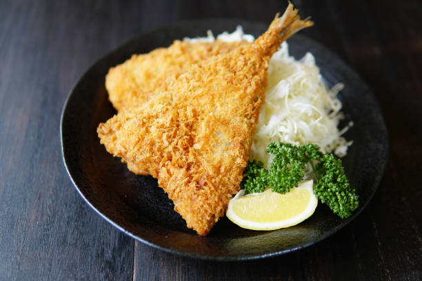 istock Deep-fried horse mackerel. Japanese food. 1148224203