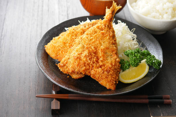 istock Deep-fried horse mackerel. Japanese food. 1148224329