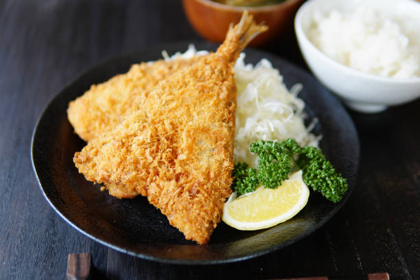 istock Deep-fried horse mackerel. Japanese food. 1148224360