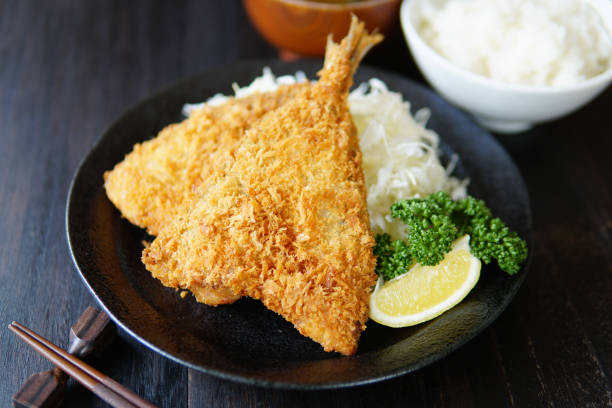 istock Deep-fried horse mackerel. Japanese food. 1148224400