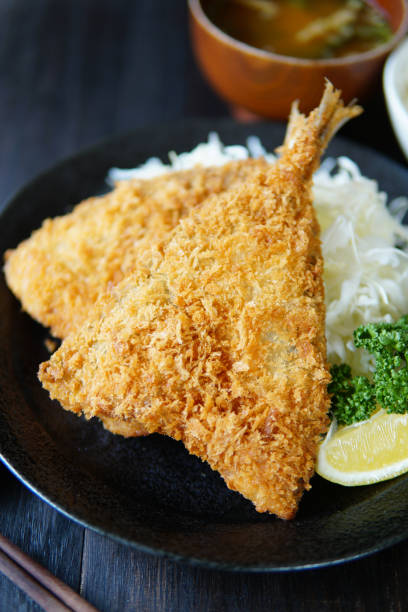istock Deep-fried horse mackerel. Japanese food. 1148224428