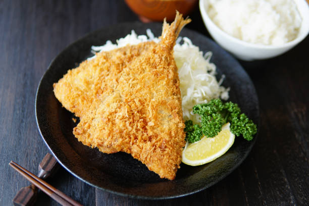 istock Deep-fried horse mackerel. Japanese food. 1148224469