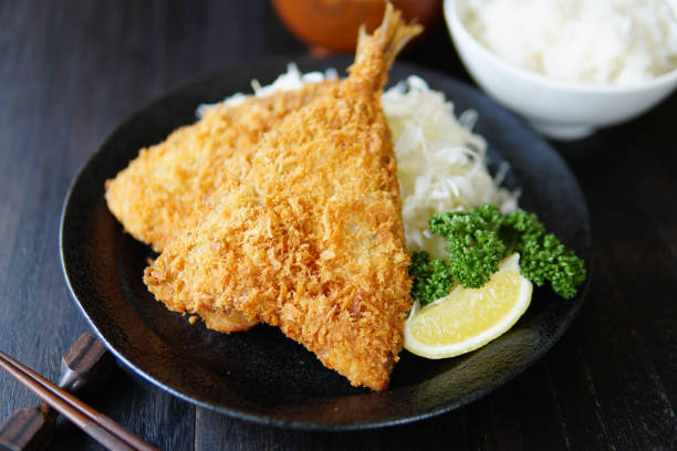 istock Deep-fried horse mackerel. Japanese food. 1148225045