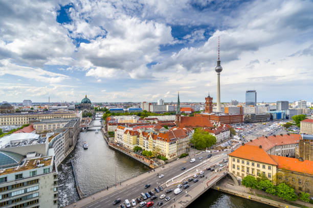 istock Berlin City Skyline with the Iconic TV Tower and the River Spree 1148225310