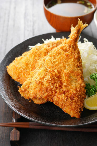 istock Deep-fried horse mackerel. Japanese food. 1148225521
