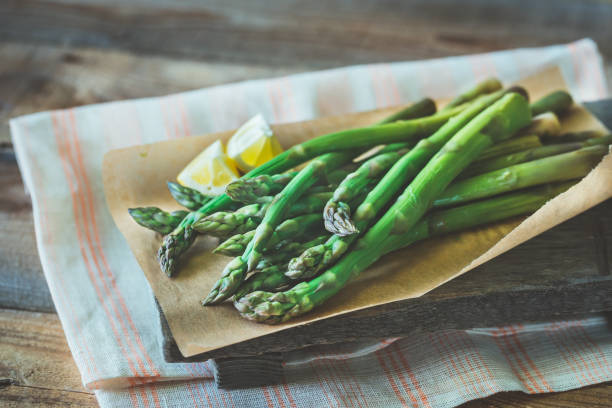 istock Bunch of cooked asparagus 1148226372