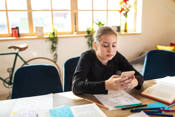istock Teenage girl taking a break after studying 1148232288
