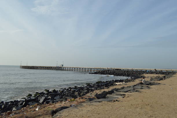 istock Promenade beach view, Pondicherry, India 1148232854