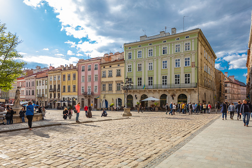 Plaza de mercado en lviv photo