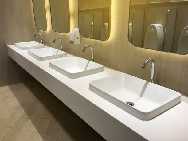 istock modern ceramic wash basin in toilet interior 1148235081