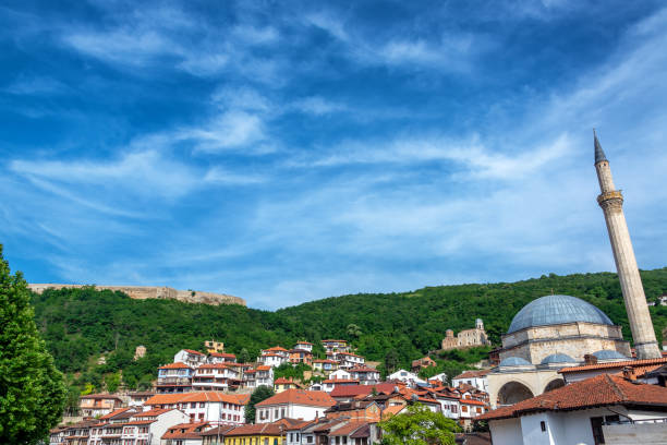istock Prizren, Kosovo view with Fortress 1148236583
