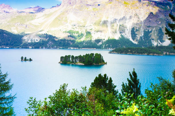 istock Sils lake in the Upper Engadine Valley in a summer day (Europe - Switzerland) 1148239352