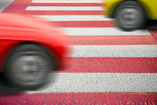 istock Red and white pedestrian crossing. 1148239412