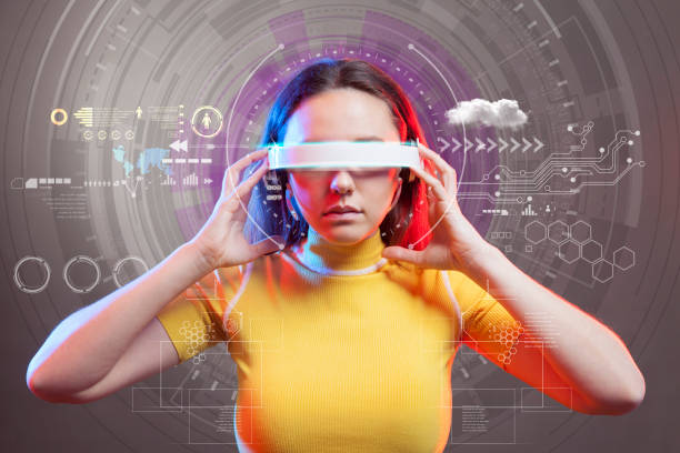 istock Woman with smart glasses 1148240937