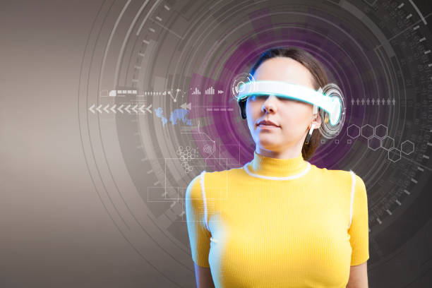 istock Woman with smart glasses 1148240965