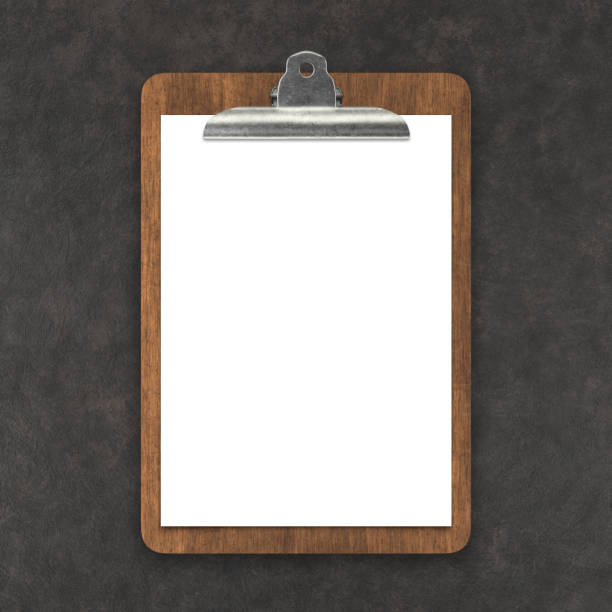 Menu on cutting board Menu on cutting board on dark background clipboard stock pictures, royalty-free photos & images
