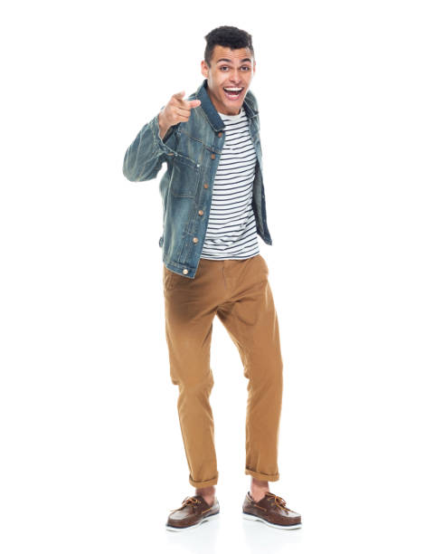 istock Good looking African American black man wearing a jean jacket - shouting 1148243812